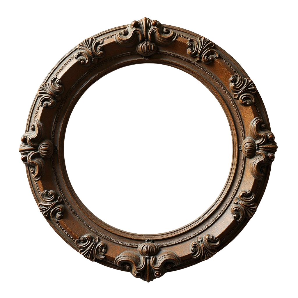 Ornate Round Frame